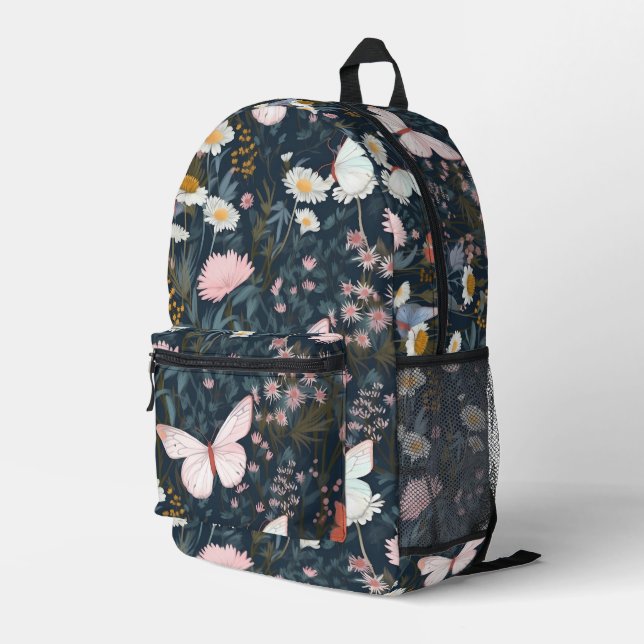 Butterfly Garden Bedruckter Rucksack (Rückseitige Ecke Rechts)