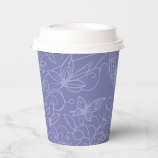 Butterfly Garden Blue Pappbecher