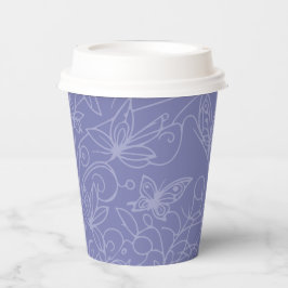 Butterfly Garden Blue Pappbecher