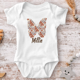Butterfly Garden boho Baby Strampler