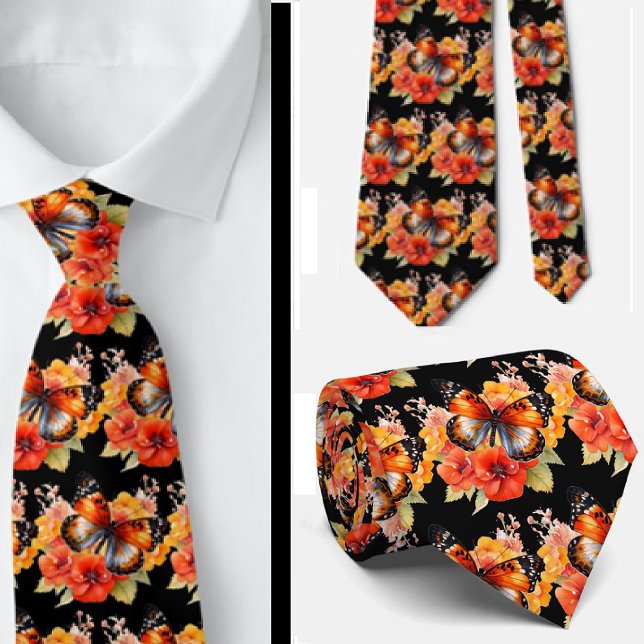 Butterfly Garden Elegantes Muster Neck Tie Krawatte (Von Creator hochgeladen)