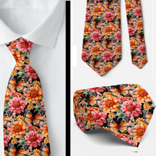 Butterfly Garden Elegantes Muster Neck Tie Krawatte