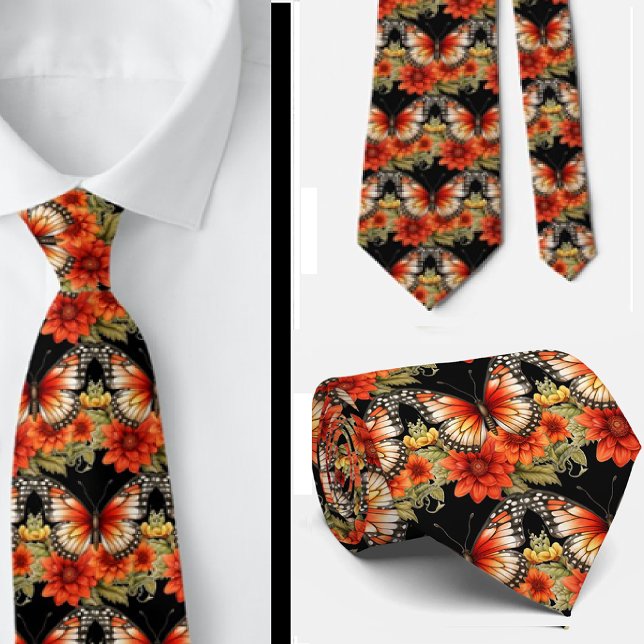 Butterfly Garden Elegantes Muster Neck Tie Krawatte (Von Creator hochgeladen)