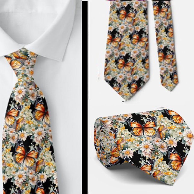 Butterfly Garden Elegantes Muster Neck Tie Krawatte (Von Creator hochgeladen)