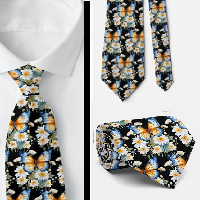 Butterfly Garden Elegantes Muster Neck Tie Krawatte (Von Creator hochgeladen)