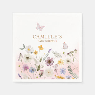 Butterfly Garden Girl Babydusche Serviette
