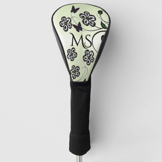 Butterfly Garden Green Personal Golf Headcover (Vorderseite)