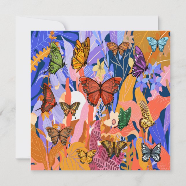 Butterfly Garden Karte (Vorderseite)