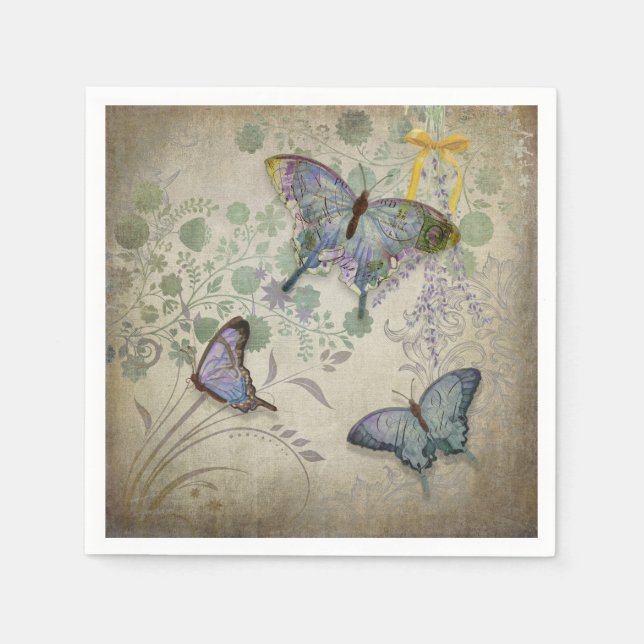 Butterfly Garden Paper Napkin Serviette (Vorderseite)