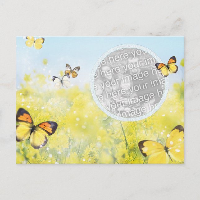 Butterfly Garden Postcard Postkarte (Vorderseite)