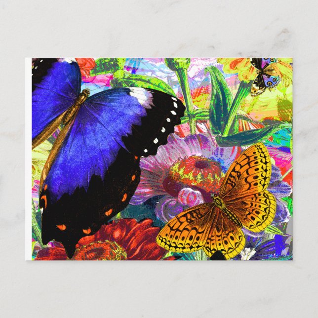 Butterfly Garden Postkarte (Vorderseite)