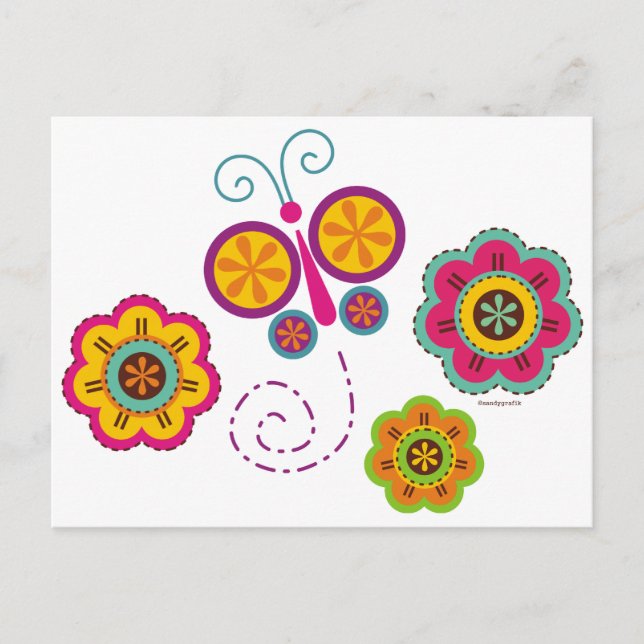 Butterfly Garden Postkarten (Vorderseite)