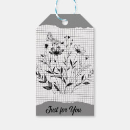 Butterfly Garden Sketches Geschenkanhänger