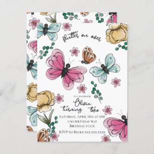 Butterfly Garden Spring Girl Birthday Postkarte