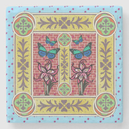 Butterfly Garden Steinuntersetzer