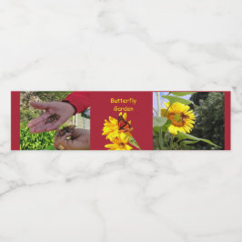 Butterfly Garden Wasserflaschenetikett