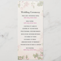 Butterfly Garden Wedding Program