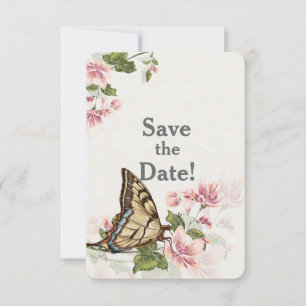 Butterfly Garden Wedding Save the Date Einladung