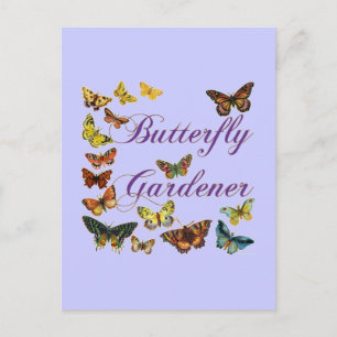 Butterfly Gardener Sprichwort Postkarte