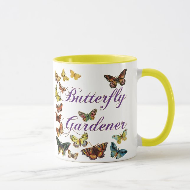 Butterfly Gardener Sprichwort Tasse (Rechts)