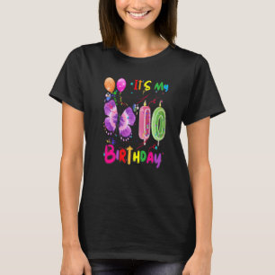 Butterfly Geburtstag ist mein 10. Geburtstagsmädch T-Shirt
