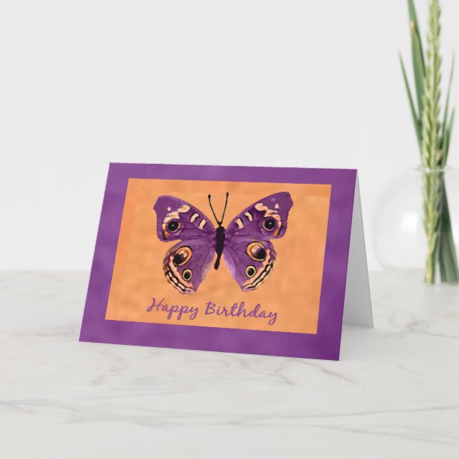 Butterfly Geburtstagskarte Karte (Vorderseite)