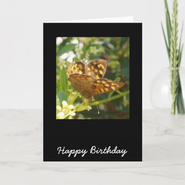 Butterfly Geburtstagskarte Karte (Vorderseite)