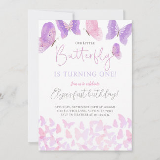 Butterfly Geburtstagsparty Einladung Schmetterling