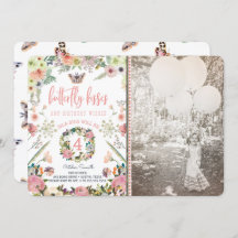 Butterfly Geburtstagsparty Einladungen für ein Mäd