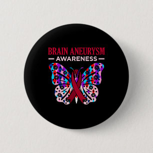 Butterfly Gehirn Aneurysm Awareness Monatsunterstü Button