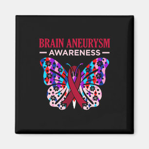 Butterfly Gehirn Aneurysm Awareness Monatsunterstü Magnet