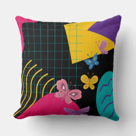 Butterfly Geometry Ästhetische Grafik Kissen