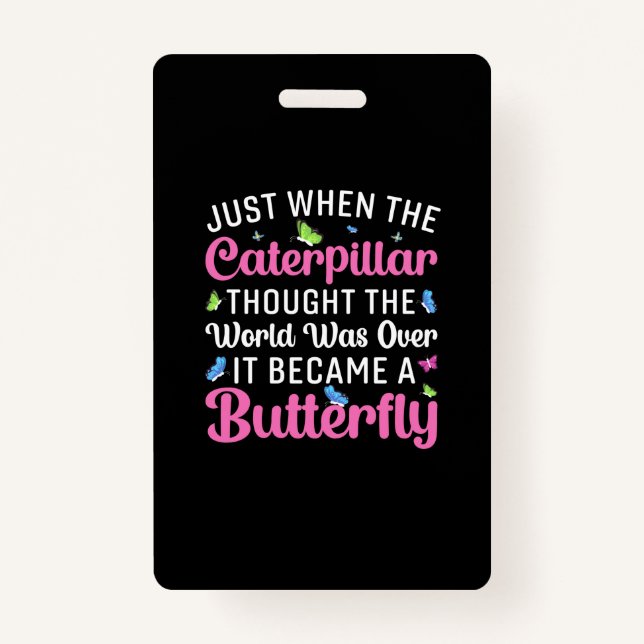 Butterfly-Geschenk | Es wurde zum Schmetterling Ausweis (Vorderseite)