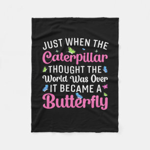 Butterfly-Geschenk Es wurde zum Schmetterling Fleecedecke