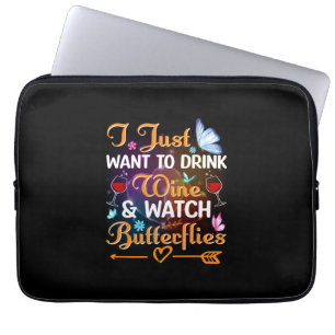 Butterfly-Geschenk   Trinkweine Schmetterlinge beo Laptopschutzhülle