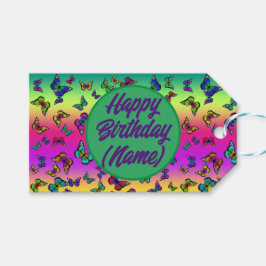 Butterfly-Geschenkmarke mit Namen Geschenkanhänger
