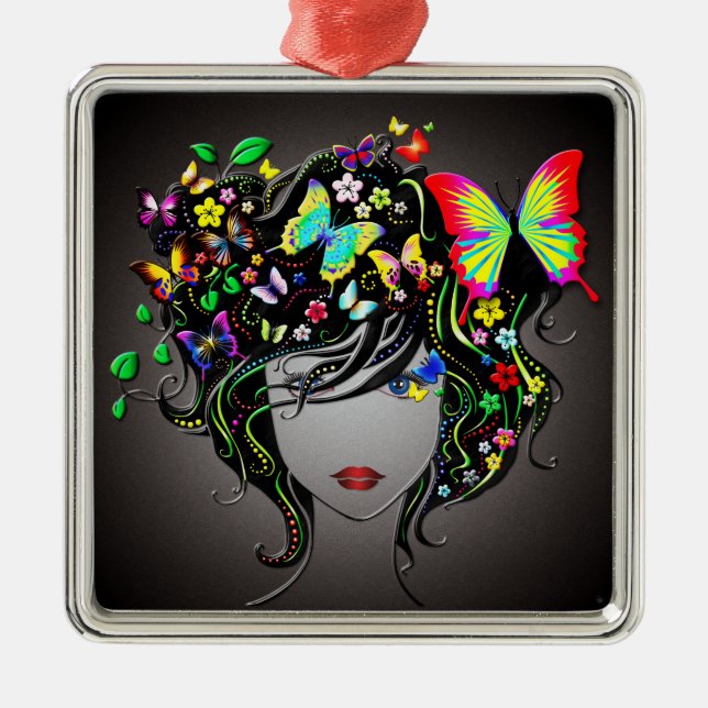 Butterfly Girl 1 Ornament (Vorne)