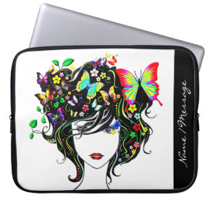 Butterfly Girl 1A Laptop-Sieb Laptopschutzhülle