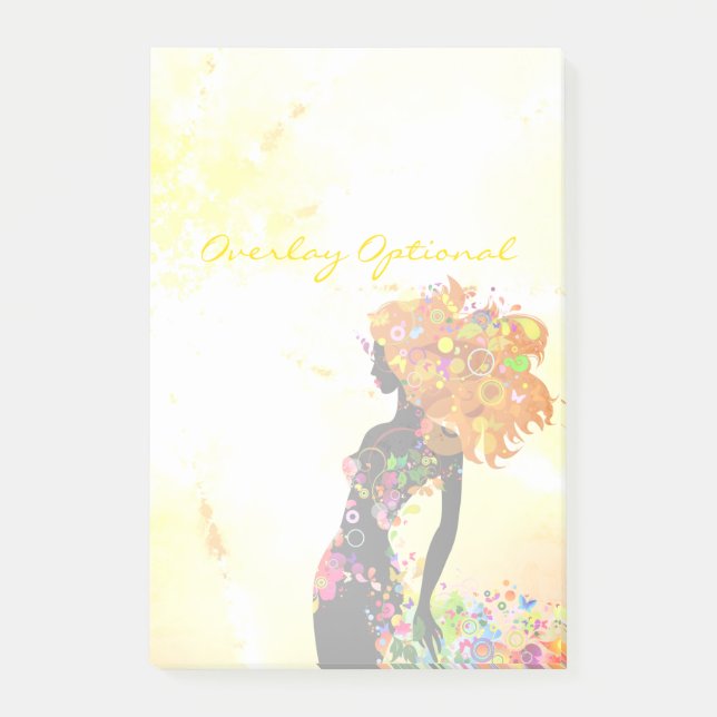 Butterfly Girl 5A Optionen Post-it Klebezettel (Vorderseite)