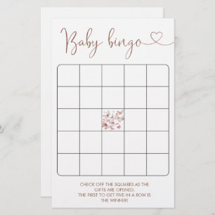 Butterfly Girl Baby Shooter Bingo Game