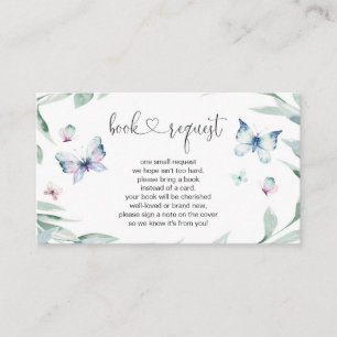 Butterfly Girl Babydusche Buchanfrage Begleitkarte