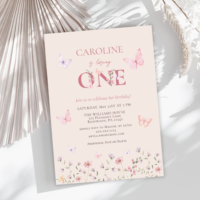 Butterfly Girl Einladung (Von Creator hochgeladen)