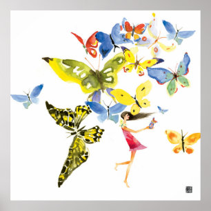 Butterfly Girl Poster