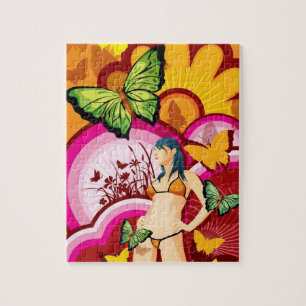 Butterfly Girl Puzzle mit Geschenkboxen
