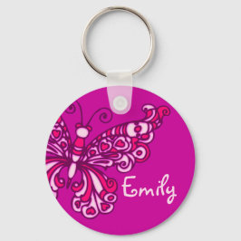 Butterfly Girls lila rosa Schlüsselanhänger