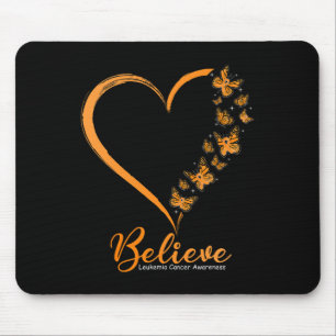 Butterfly Glaube Leukämie Bewusstsein Orange Ribbo Mousepad