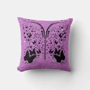 Butterfly-Glitzern LILA Kissen