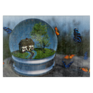 Butterfly Globe Cutting Board Schneidebrett