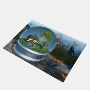 Butterfly Globe Doormat Fußmatte