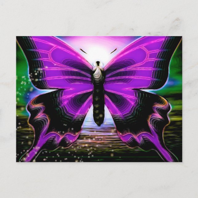 Butterfly Graffitis Postkarte (Vorderseite)